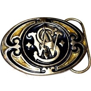 RARE VINTAGE Smith and Wesson 1989 Belt Buckle Enameled Limited Edition